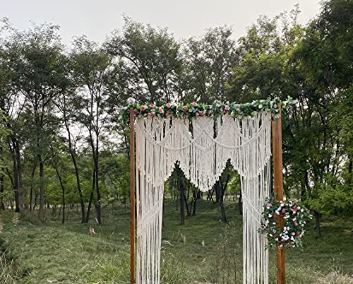 Youngeast Wedding Backdrop Large Macrame Wall Hanging Woven Window Curtains Bedroom Wall Art Wedding Decor Macrame Tapestry #TOP2