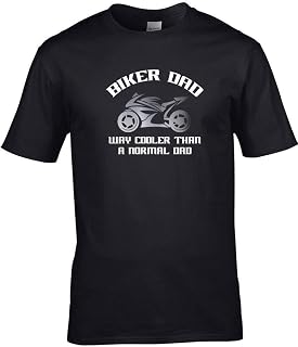 Biker Dad Way Cooler Than A Normal Dad Men's Biker T Shirt Sizes S-3XL