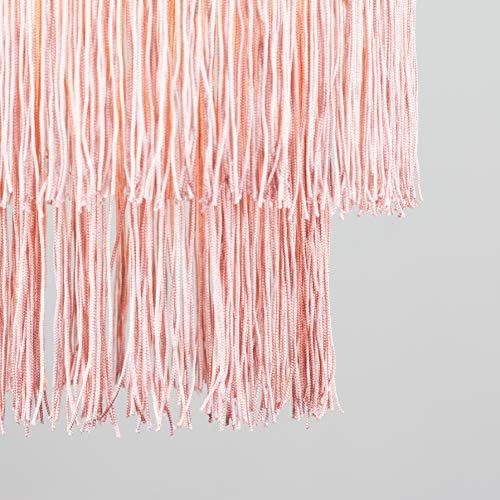 MiniSun Modern 2 Tier Pink Tassel Ceiling Pendant Light Shade
