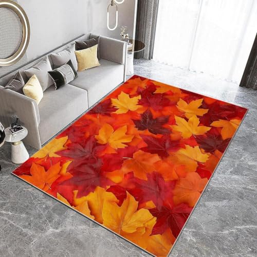 Moquette antidérapante lavable 60x90 cm avec impression feuilles d'érable - 2