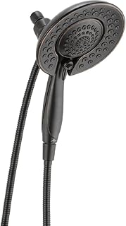 Delta Faucet 5-Spray In2ition 2-in-1 Dual Shower Head with HandHeld Spray, Oil Rubbed Bronze Hand Held Shower Head with Hose, Handheld Shower Heads, 1.75 GPM Shower Head, Venetian Bronze 58569-RB-PK