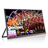 sibolan 18.5'' Portable Monitor 4K UHD 3840x2160 60Hz 1000:1 100% sRGB USB-C and HDMI Plug and Play IPS Screen for Laptop/Mac/Surface/PC/PS4/PS5/Xbox