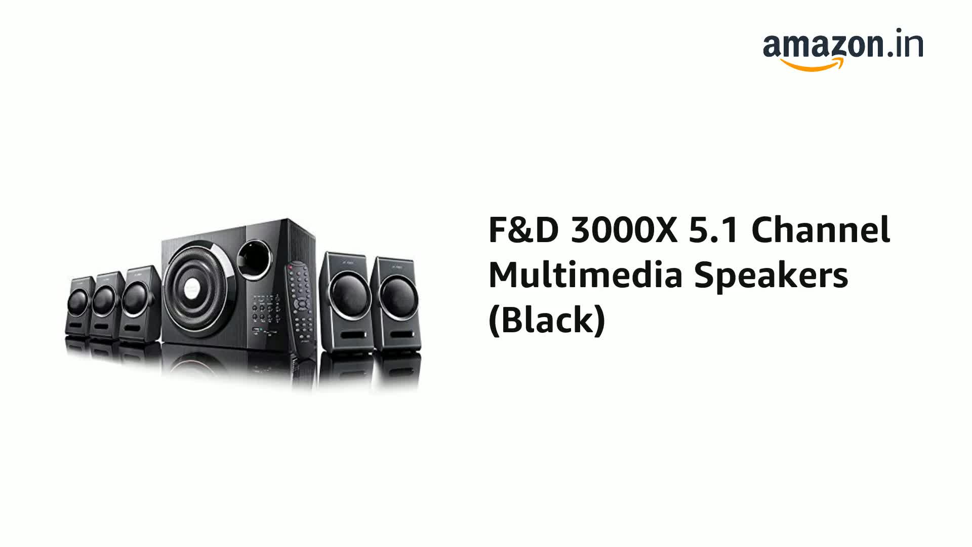 F D F3000x 80w 5 1 Bluetooth Multimedia Speaker Black Price Buy F D F3000x 80w 5 1 Bluetooth Multimedia Speaker Black Online In India Amazon In