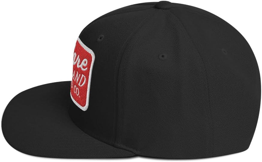 Kildare Island Surfboard Co Embroidered Adjustable Flat Bill Snapback Hat - Outer Banks Hat Gift