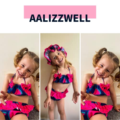 Aalizzwell Baby Girls Bikini Set Infant Bathing Suit Swimwear Swimsuit Swimming Beach Wear With Hat Watermelon 9 6-12 Months #TOP1