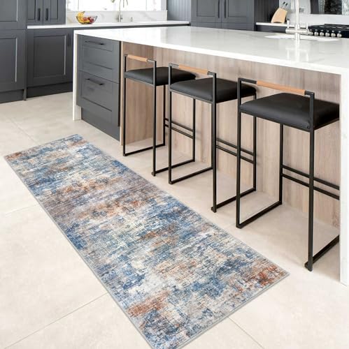 Iohouze I-CX Abstract Runner Rug 2X6 Ft Washable Runners thumb #8