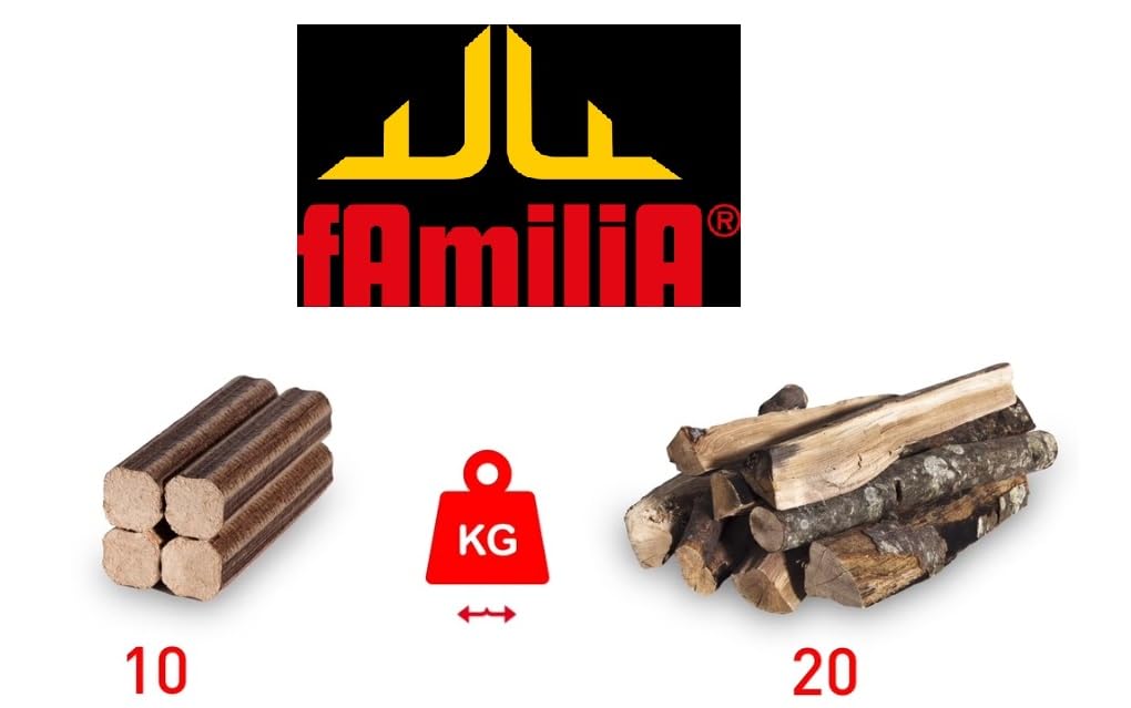 Core & Pizza Super, Tronchetti di Faggio 100% Pressato, Fiamme potenti e durature Certificati FSC, Ecologico, Ecosostenibile,18Kg(6, Faggio pressato)