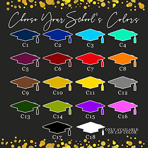 Personalized Graduation Garden Flag w/Name & School Name - 16 Color Options & 3 Sizes - Outdoor Graduation Decorations - Class of 2024 Yard Sign