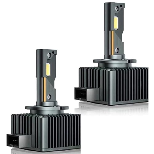 Plcenter 1Pair D3S D3R LED Headlight Bulbs Super White HID Xenon Conversion Kit