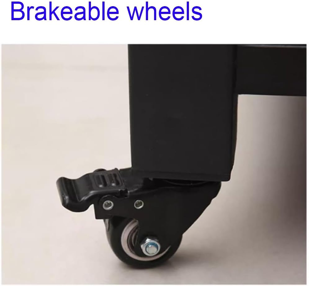 Heavy AV Media Stand 2 3 4 5 Tier Movable Storage Cart HiFi Rack Adjustable Shelves Amplifier Rack Open Storage Cabinet for Entertainment Stereo Component(Natural,64cm/25in)