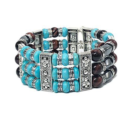 Southwestern Turquoise Cuff Bracelet For Men Women Bohemian Jewelry #TOP4