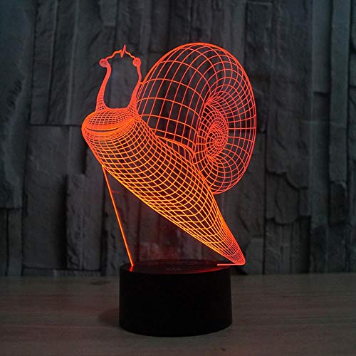 Veilleuse escargot LED 3D à intensité réglable par télécommande