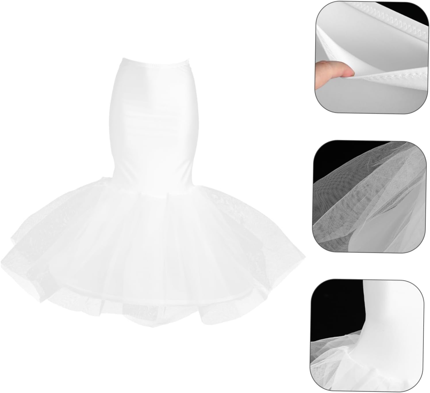 Bridal Petticoat Crinoline Skirt Bridal Gown Slip Womens Clothing Crinoline Petticoat Women Dress Table Cloths for Parties Mermaid Wedding Dress Bride White