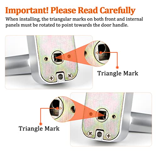Codace Keyless Entry Door Lock With Keypad, Double Sided Keypad Door Lock With Handle, Digital Front Door Lock Set, Combination Mechanical Gate Lock For Outdoor Fence, Passage Mode- Not Deadbolt #TOP5
