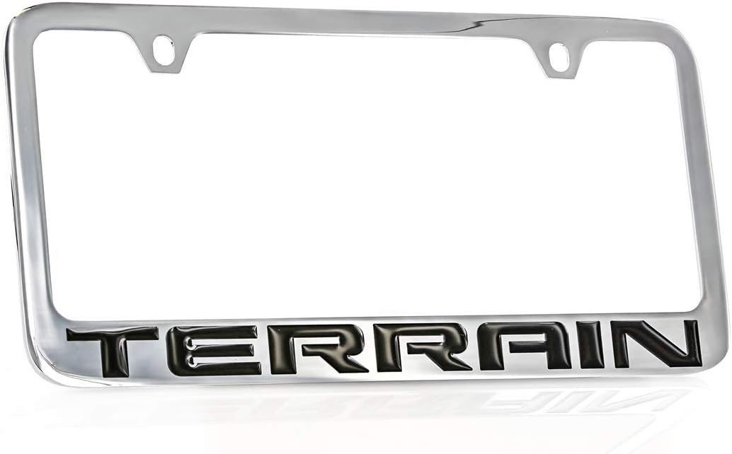 GMC Terrain Chrome Plated Metal License Plate Frame Holder
