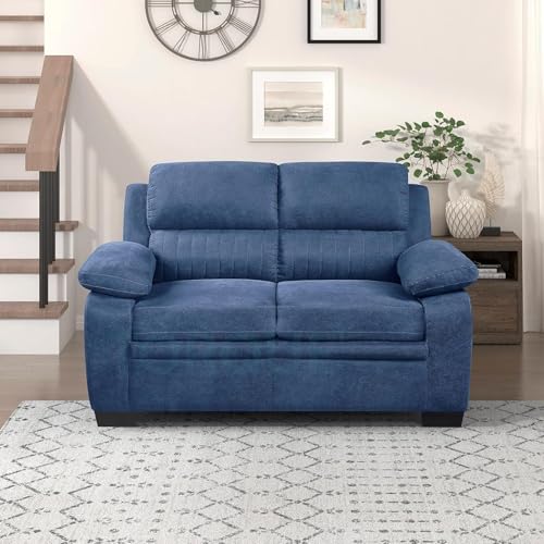 Image of Torque - Jett Premium Fabric 2 Seater Sofa Set for Living Room (Blue) | Stylish Comfortable 2 Seat Sofa for Guest Room Home Centre