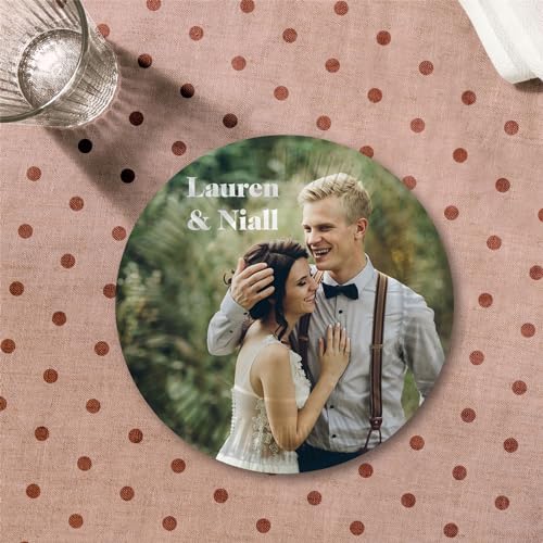 Bang Tidy Clothing Custom Photo Retirement Party Plates, Packs of 25 50 100 Personalised Upload Your Own Photo Decorations for Boss, Managers, Coworker, Colleague Retiring Parties 25