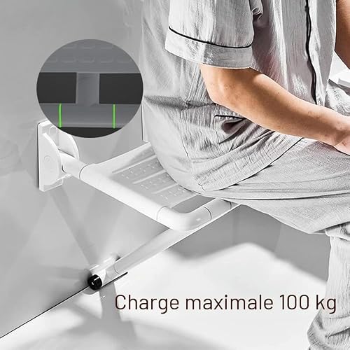Siège de douche pliable antidérapant 100 kg IVhomeshop