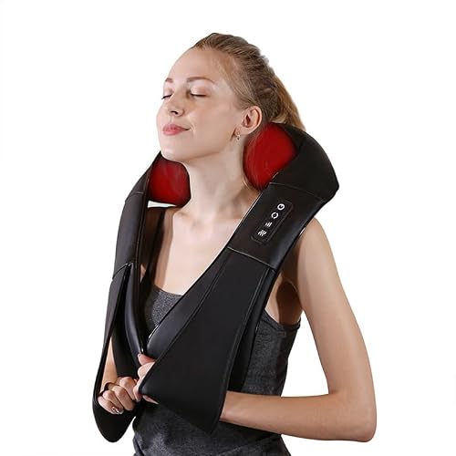 AERLANG Neck Massager with Heat – Shiatsu Back and Shoulder Massager (Corded)