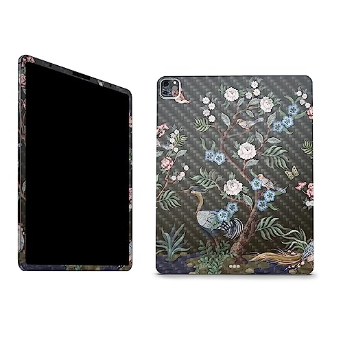 Image of MightySkins Carbon Fiber Skin Compatible with Apple iPad Pro 12.9 inch M2 6th Gen (2022) Full Wrap Kit - Asian Fabric | Protective, Durable Textured Carbon Fiber Finish | Easy to Apply | Made in The USA