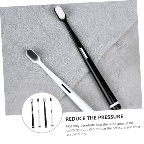 ROMISBABA 4 Stück Teiliges Zahnbürsten Erwachsene mit Weichen Borsten Sanfte Mundpflege bei Empfindlichem Zahnfleisch Für Schwangere und Sensible Zähne Langlebig und Leicht Tragbar – Bild 6