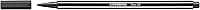 Caneta Hidrográfica Premium – STABILO Pen 68 – Pacote com 1 unidade – Preto