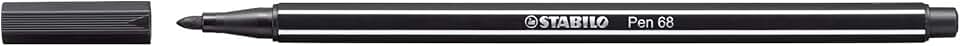 Caneta Hidrográfica Premium – STABILO Pen 68 – Pacote com 1 unidade – Preto