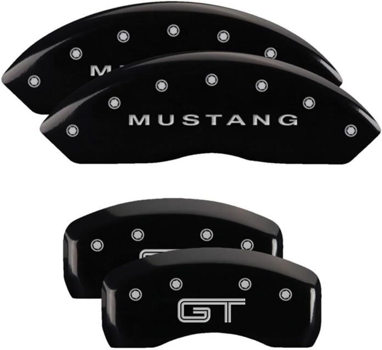 MGP Caliper Covers - Brake Caliper Covers 2005-2009 Ford Mustang - Front and Rear Set - Black