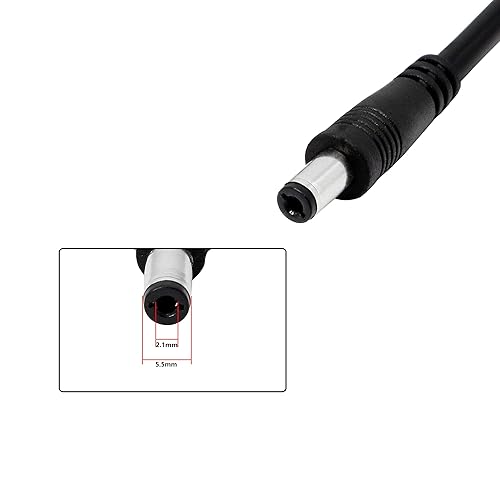 Miniatura 2 de SinLoon Convertidor USB de 5 V a CC de 3.28 pies, cable de alimentación para cámara, lámpara de escritorio, altavoces, auriculares de dientes azules