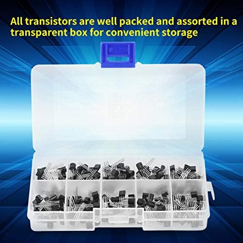 LANTRO JS 200pcs 10 Values Transistor Assortment Kit BC327/BC337/BC517/BC547/BC548/BC549/BC550/BC556/BC557/BC558 General Purpose Silicon Transistors Three Pin Transistor