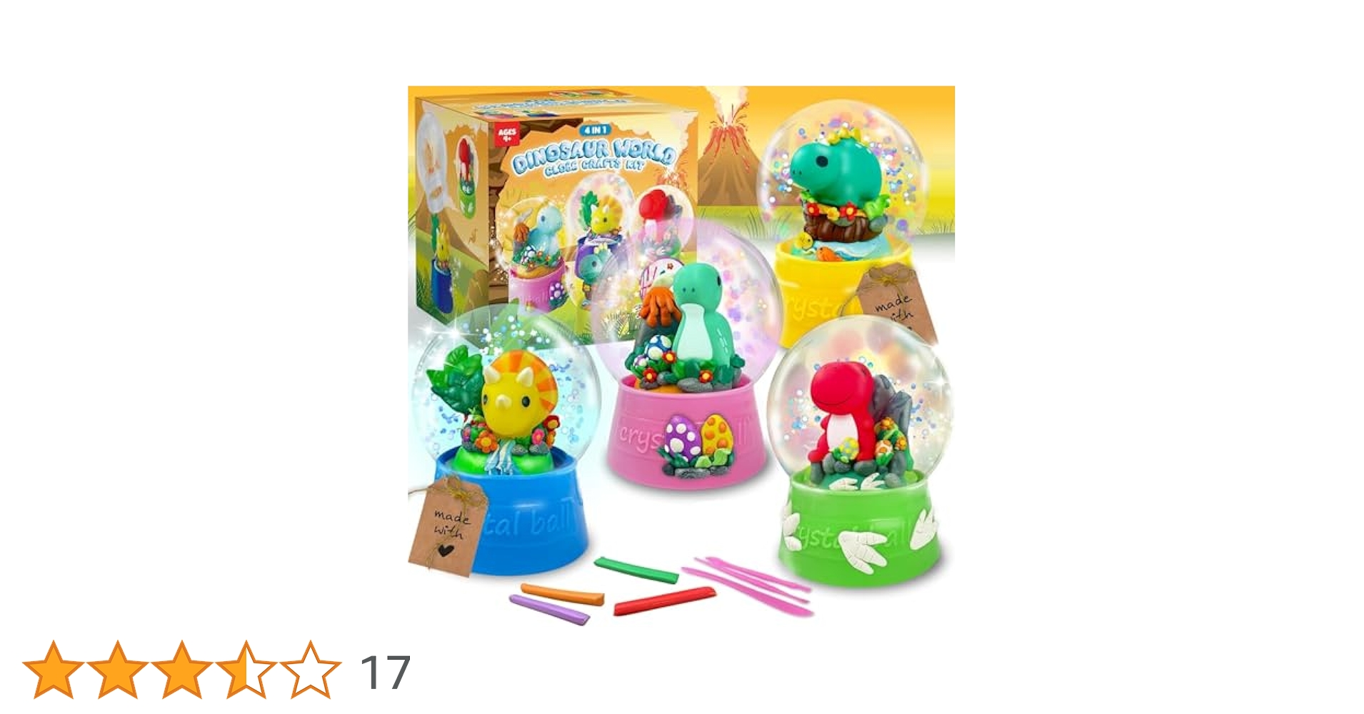 Amazon.co.jp: ToyUnited恐竜DIYスノードームキット | 自分だけ