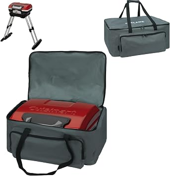 Carrying Bag for Cuisinart CGG-180 Grill, Portable Grill Bag for Outdoor Gourmet Grill, Tabletop Grill Storage Bag for Cuisinart CGG-180 Grey-CGG180