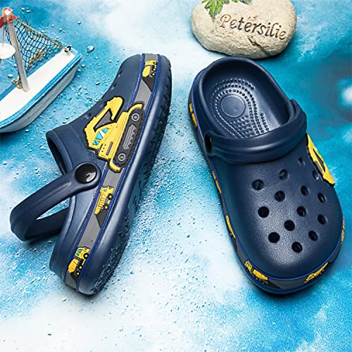 Ohsnmaksl Toddler Clog Slippers Garden Sandals Slip On Shoes Water Shoes Sneakers Cartoon Slides For Boys And Girls Children Beach Pool Shower21-X-Ddx-Navy-02-300 #TOP6