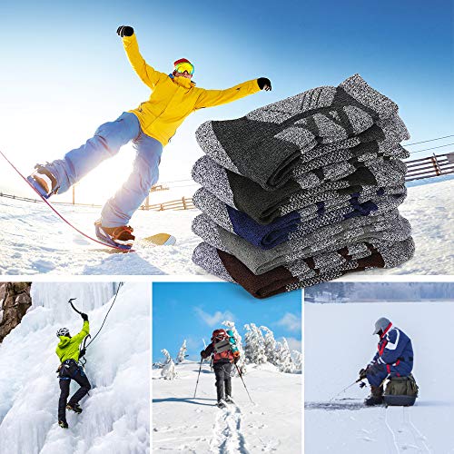 DECDEAL Men's Sports Socks Professional Ski Socks Grosso Knit Winter Athletic Socks Outdoor Fitness