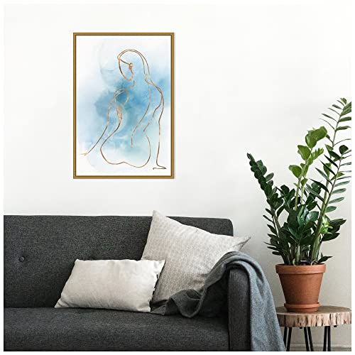 Amanti Art Framed Canvas Wall Art 23x16 Figurative II (Woman) by Isabelle Z, Framed Wall Art Canvas, Abstract Artwork, Modern Contemporary Decor, Medium Poster Painting for Living Room, Bedroom by Amanti Art - Used condition - Image 9