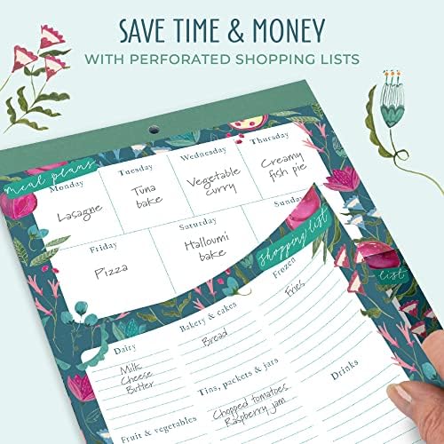 Boxclever Press Magnetic Shopping List Pad for Fridge. Stunning Magnetic Meal Planner and Shopping List with Weekly Meal Planner, Tear Off Grocery Lists & Handy Pocket for Recipes or Receipts.
