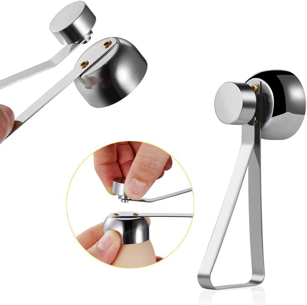 1 Egg Cracker Topper,Egg Opener Eggshell Cutter Kitchen Precise Remover Tool for Raw/Soft Hard Boiled Egg,Environmentally friendly 304 stainless steel Not discolored Resistant high temperatures.