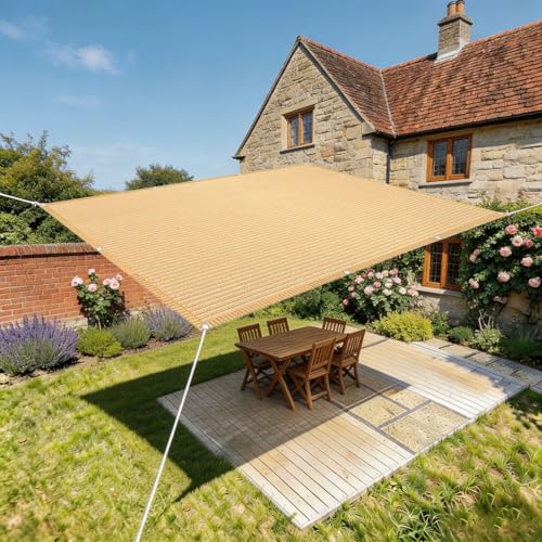 Voile d'ombrage robuste protection solaire 3.3m HDPE - 2