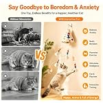 Interactive Cat Toys for Indoor Cats, Automatic Hanging Cat Hunting Toy | Randomly rising hidden prey feather keeps cats hunting active and entertained while reducing boredom and destructive behavior - Image 5