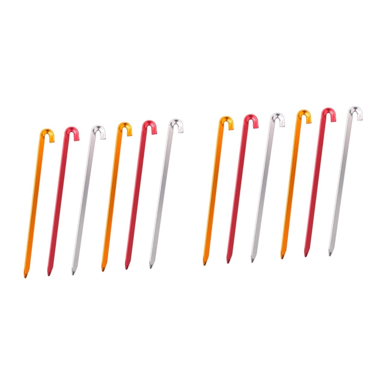 Estacas de tienda de camping Toyvian piquetas de aluminio duraderas para suelo duro