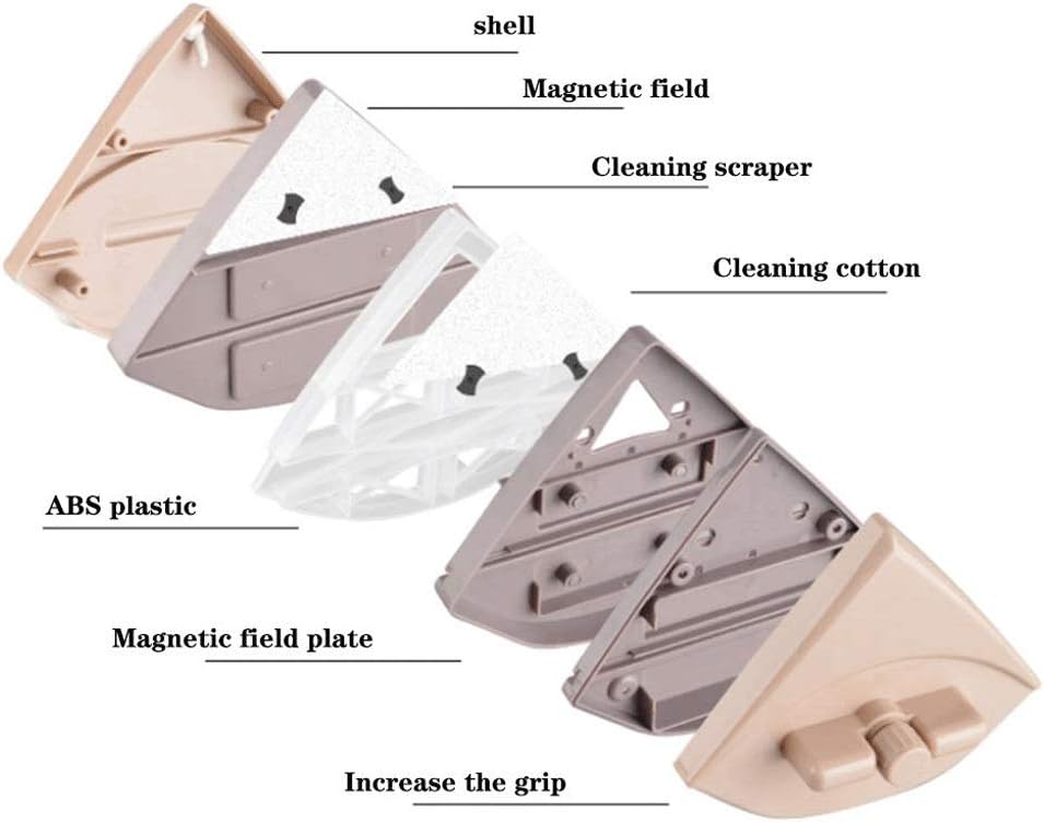 Cleaner Side Glass Cleaning Brush Glass Wiper Squeegee Cleaning Tool with Rope for High-Rise Glazed Windows 5-35 mm