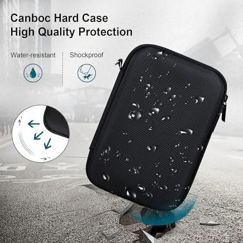 Canboc Carrying Case for Fujifilm X100VI/ X100V/ X100F/ X100S/ X-E5 Digital Camera, Zipper Mesh Pocket fit USB Cable, Black (Case Only) - Thumbnail 4