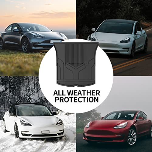 Lasfit Trunk Mats For Tesla Model Y 2023 2022 2021 2020 5 Seats Cargo Liners All Weather Protection Custom Fit Tpe Mats #TOP5