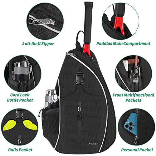image for Ytonet Tennis Sling Bag, Water Resistant Tennis Crossbody Backpack for