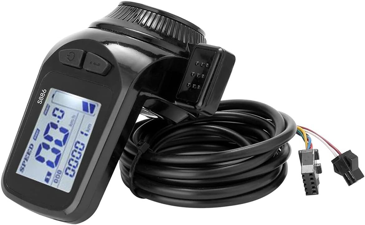24V/36V/48V S886 Ebike LCD Display Panel Thumb Throttle for Electric Bicycles E-Scooter