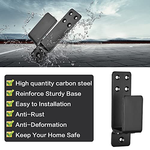 Door Barricade Brackets,AINAFIX 2 Pack Drop Open Bar Holder for Home Security, 2x4 Bar Brackets Prevent Unauthorized Entry, Carbon Steel,Black by AINAFIX - Image 8