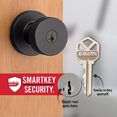 Kwikset 99910-070 991 Pismo Keyed Entry Knob And Single Cylinder Deadbolt Combo Pack Featuring Smartkey In Matte Black thumb #5