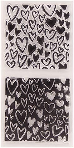 Heart Shaped Background Full of Love Valentine's Day Clear Stamps for ...