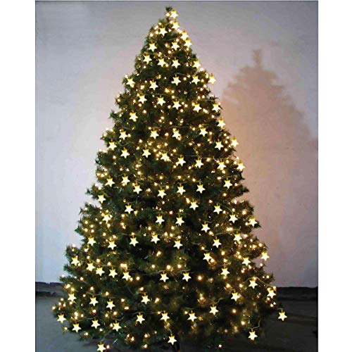 Homeleo Warm White 50 Led Star Fairy Lights With Remote Control, Battery Powered Five-Pointed Star String Lights #TOP6