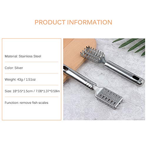 Escova de raspador de peixe de aço inoxidável Removedor de escama de peixe Escova de raspagem Escova